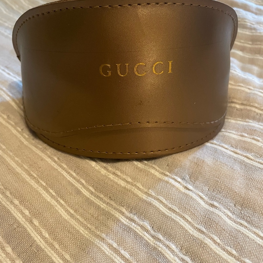 Gucci Bronze and Gold fold-closure glasses case